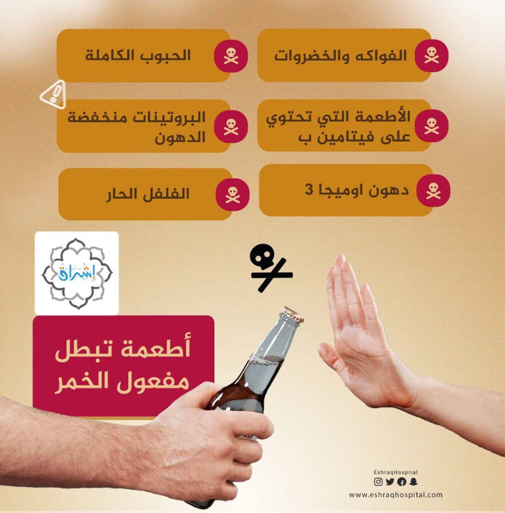 أطعمة تبطل الخمر