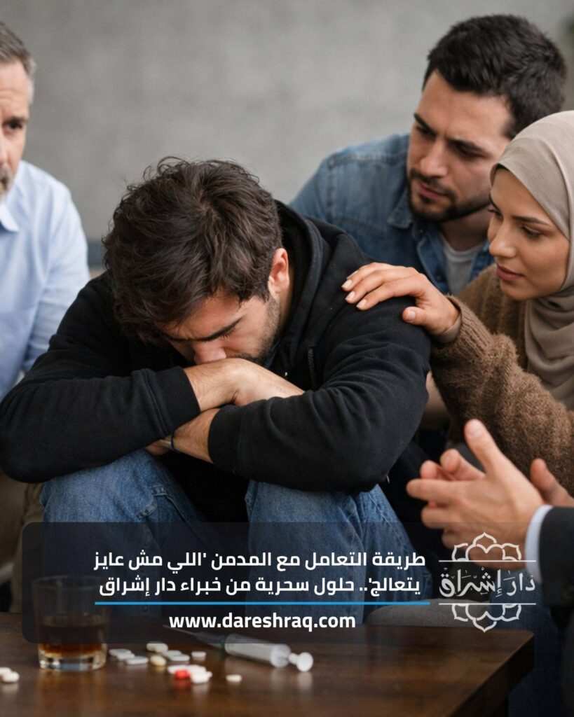 طريقة التعامل مع المدمن اللي رافض العلاج