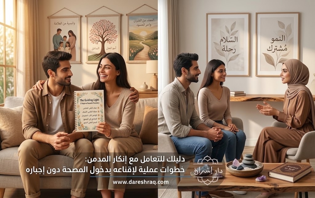 دليلك للتعامل مع إنكار المدمن: خطوات عملية لإقناعه بدخول المصحة دون إجباره